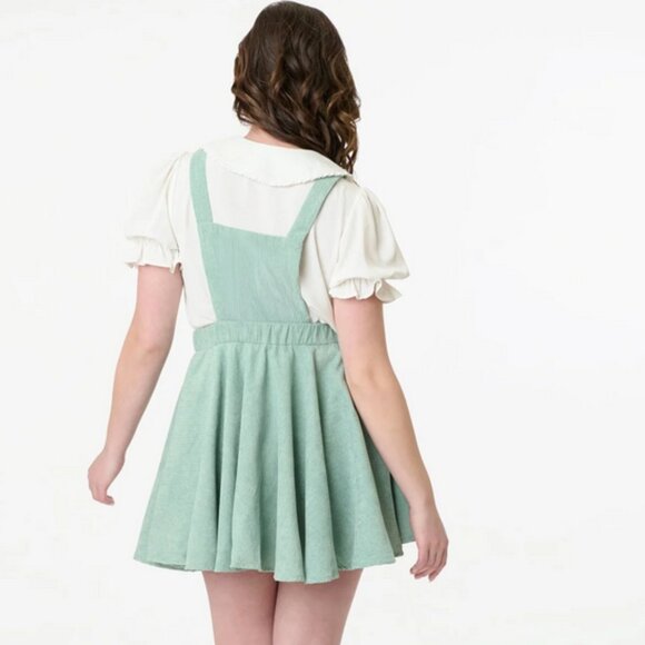 Miss Candyholic Green Frog Corduroy Pinafore 3X - Picture 2 of 4